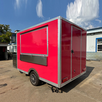 Mini concession mobile remorque de nourriture entièrement équipée petit chariot de nourriture mobile café boisson magasin crème glacée camion de nourriture à vendre