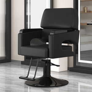 Vente directe d'usine, fauteuil de barbier robuste en cuir synthétique de luxe pour salon de beauté africain, livraison rapide en 3 jours - Product Image 6