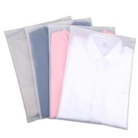 Sac en plastique refermable mat givré personnalisé OEM 2026, impression offset, matériaux recyclés, imperméable, résistant à l'humidité pour les vêtements