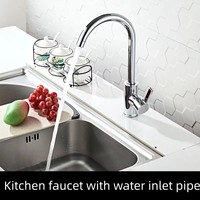 Chine Usine Professionnel Zinc Pivotant Cuisine Robinet Chrome Pont Monté Cuisine Robinet Rotation Eau Froide Chaude Mélangeur Évier Robinets