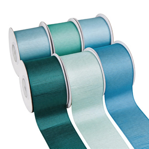 Ruban côtelé bleu marine, durable, lavable, en polyester, pour travaux manuels, bouquets de fleurs, décoration de mariage - Product Image 2