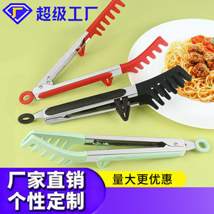 Spaghetti Tongs 25.5cm <b>Silicone</b> Kitchen Pasta <b>Tool</b> For Noodle BBQ Outdoor Use - Product Image 4