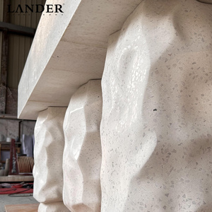 Lander Stone Terrazzo Marbre Évier Lavabo <span class=keywords><strong>Salle</strong></span> <span class=keywords><strong>de</strong></span> <span class=keywords><strong>bain</strong></span> dans l'hôtel Toilette Évier en pierre artificielle - Product Image 6