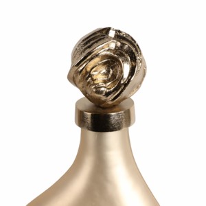 Vaso a forma di bottiglia con decorazione scultorea in metallo per soggiorno, camera da letto, ufficio, decorazione da tavolo - Product Image 6