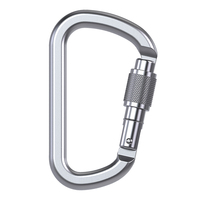 Venta al por mayor SGM8102B 35kN Tipo ovalado Tornillo de acero Cerradura Puerta Escalada en roca Seguridad Hardware al aire libre Altura trabajo Rescate Mosquetón