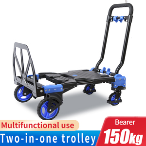 Camión de mano de servicio pesado, <span class=keywords><strong>4</strong></span> ruedas, capacidad de 330 libras, camión de mano plegable, carro <span class=keywords><strong>Dolly</strong></span>, carro <span class=keywords><strong>Dolly</strong></span> convertible - Product Image 5