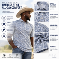 Polo de golf pour homme avec impression par sublimation de logo personnalisé, séchage rapide, anti-odeur, léger, en spandex/polyester, coupe ajustée, respirant