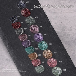 JTING Tendance Populaire Vernis Gel Effet Œil de Chat Diamant Laser 9D Pailleté Coloré Brillant Réfléchissant pour Nail Art Fournisseur de Vernis Gel Œil de Chat - Product Image 4