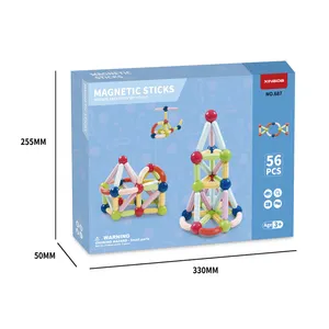 Набор магнитных шариков и стержней, цветные строительные игрушки «сделай сам», стержни для детей 3 + лет