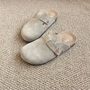 รองเท้าเบอร์เคนหนังแท้แบบสวม ส้นเตี้ย พื้น <span class=keywords><strong>EVA</strong></span> ปิดนิ้วเท้า พื้นนุ่ม กันลื่น น้ำหนักเบา สวมใส่สบาย เหมาะกับกิจกรรมกลางแจ้ง - Product Image 6