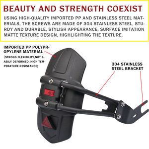 Protector trasero modificado para motocicleta Yamaha TMAX530 TMAX560 aplicable, guardabarros trasero, soporte trasero - Product Image 4