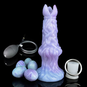 ลูกบอลช่องคลอดของเล่นทางเพศแบบมือกดทางทวารหนักสำหรับไข่ซิลิโคนแบบเจาะรูรูปมังกรแพนโดร่า - Product Image 2