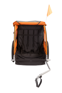 Rimorchio per Bicicletta per Bambini, Pieghevole in Ferro, Regolabile, Montaggio <span class=keywords><strong>Posteriore</strong></span>, Capacità di Carico 70kg, Doppi Freni a Disco - Product Image 5