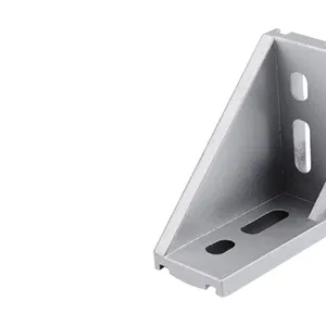 310.05/370.05 Aluminum Profile Metal Right Angle Bracket With Plastic Cap 30x60 Corner Bracket