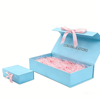 Boîte d'emballage cadeau de luxe rigide magnétique recyclable avec logo personnalisé et couvercle à nœud papillon pour bougies, mariages et festivals (vente en gros)