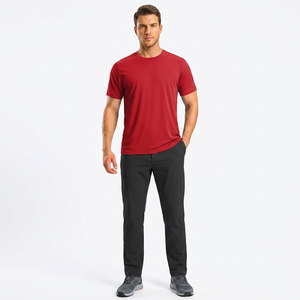Short Sleeve <b>Men</b> T Shirt High Quality Ringer Customized Product Blank O-neck <b>Stretch</b> Fabric T-shirt For <b>Men's</b> - Product Image 1