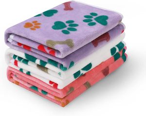 Couverture polaire douce toutes saisons pour animaux de compagnie, motif patte et os mignon, chaude et lavable, pour lit, canapé et voyage (vente <span class=keywords><strong>en</strong></span> gros) - Product Image 6