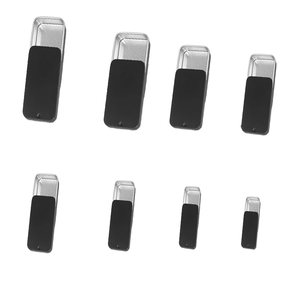 กล่องดีบุกโลหะสีดำภาชนะบรรจุกระป๋องสี่เหลี่ยมเปล่าสำหรับยาสีฟันน้ำหอมบลัชลูกอมเครื่องประดับยาหัตถกรรม - Product Image 2