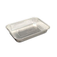 Barquette alimentaire rectangulaire en aluminium 200 ml, écologique, recyclable, jetable, pour plats à emporter, traiteur, cuisson