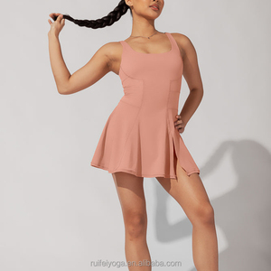 Premium Gym Tennis Wear Frauen Sommer Workout One Pieces Workout Tennis Kleid - Product Image 4