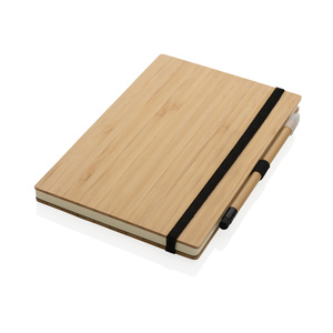 Libreta de Negocios con Cubierta de Bambú A5 Ecológica y Personalizable con Logotipo Promocional, Bloc de Notas para Uso en Oficina, Minutas de Reuniones - Product Image 3