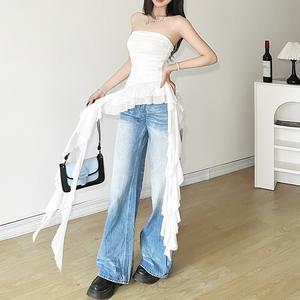 En Stock: Top Bandeau y Top Cola de Pez para Mujer, Camiseta Corta Linda con Tiras, Blusa Tejida Ecológica de Alta Calidad y Sexy - Product Image 5