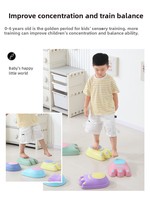 Nouveau design, jouets d'intégration sensorielle pour enfants, parc de trampoline à obstacles en plastique écologique pour jeux intérieurs, thème traversée de rivière