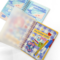 Livre d'autocollants réutilisables personnalisés Anime Mignon A5 avec papier de support pour DIY Scrapbooking Journal Planner
