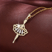 Nouveau Collier Pendentif Ballerine en Or et Diamants pour Filles, Idéal pour la Danse, Collection 2026