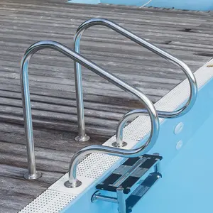 하이 퀄리티 304 스테인레스 스틸 수영장 사다리 사용자 정의 크기 액세서리 쉬운 설치 안전 난간 수영장 사다리