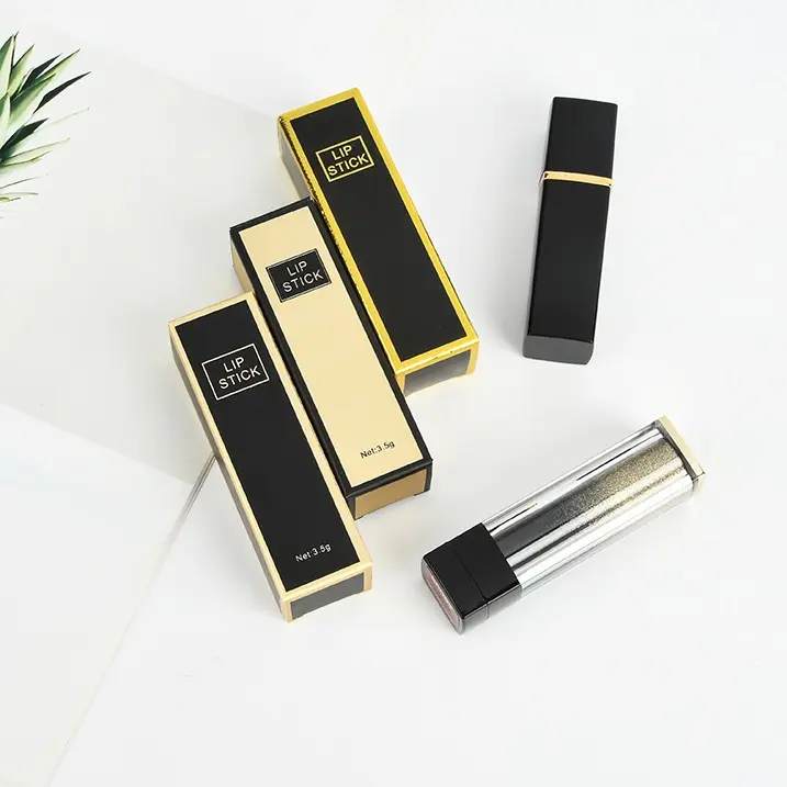 Cheap Price Custom Private Label Mini Lip Gloss Gift Box lipstick Box Gold Sets Cosmetic Lipstick Rigid Boxes