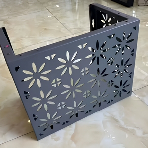Grille décorative rectangulaire extérieure en aluminium de style chinois pour climatiseur - Product Image 5