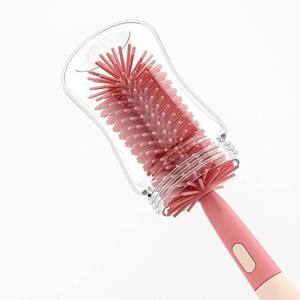 최고의 Bpa 무료 아기 실리콘 컵 병 청소 브러시 휴대용 아기 우유 병 세척 실리콘 브러시로 간편한 사용 클리너 키트 - Product Image 4