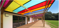 100% Vierge Uv Enduit 6mm Cristal Double Mur Polycarbonate Feuille Creuse pour Hangar/serre
