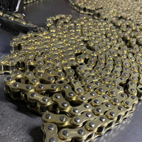 Chaîne de moto haute performance 428H 116L, chaîne de moto robuste à 4 côtés pour VTT, quad, mini moto, moto tout-terrain
