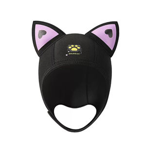 <span class=keywords><strong>Gorro</strong></span> de Buceo de Neopreno Impermeable Ligero y Ecológico con Orejas de Gato para Mujer y <span class=keywords><strong>Niño</strong></span>, con Correa para la Barbilla, Duradero - Product Image 1
