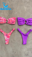 Bikini à taille élastique personnalisé maillot de bain effronté maillot de bain coloré grande taille pour femmes