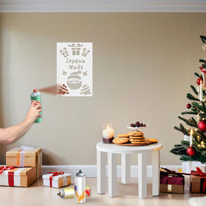 ลายฉลุตกแต่งบ้านซานตาสำหรับภาพวาดป้ายคริสต์มาสใช้ซ้ำได้สำหรับสัตว์เลี้ยง - Product Image 3