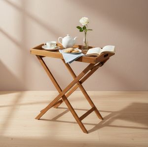 [BeNK] Table basse en bois d'acacia, table basse moderne pour salon, table d'entrée, table à thé, intérieur extérieur - Product Image 6