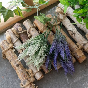 Flor de lavanda artificial CallaFloral, rama individual, color púrpura, plástico, alta simulación, planta decorativa para decoración del hogar. - Product Image 1