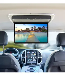 12 13 14 15 17.3 19 22" HD Car Wide Big Screen Roof Mount Flip Down LCD Car Android Monitor Bus TV Stereo MP5 Player Ceiling TV