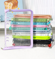 M5 Macaron Ring Lose blatt Planer Shell Double School Supplies Großhandel M5 PVC Card Book Journal Binder Cover