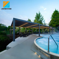 Maßgefertigte Lamellendach-Pergolen für Haus, Terrasse und Garten, Luxuriöse Bioklimatische Aluminium-Pergola, Outdoor-Pavillon mit Sichtschutz