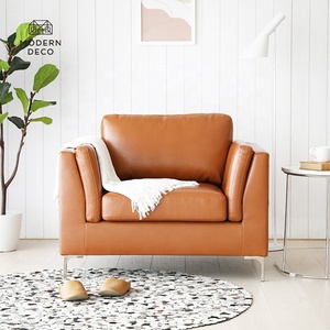 <span class=keywords><strong>Fauteuil</strong></span> individuel en similicuir PU moderne, couleur beige, noir, <span class=keywords><strong>blanc</strong></span>, canapé, chaise de haute qualité, fabrication sur mesure, directement de l'usine, Armonia ModernDeco - Product Image 1
