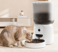 Distributeur de nourriture intelligent pour animaux de compagnie 3,7 L avec commande à distance par application, vidéo en direct et enregistrement vocal, programmes de repas personnalisables pour chats/chiens