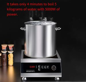 Estufa Electromagnética Comercial de Alta Potencia de 5000W para Cafetería, Estufa Plana, Estufa para Hervir Sopa, Estufa de Cocina - Product Image 2