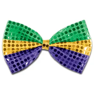 Custom Kostuum Partij Accessoire Mardi Gras Sequin Bow Tie Voor Party Nigh Club Dance Show