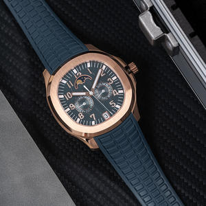 Reloj de Lujo para Hombre, Mecánico, Multifuncional, Fase Lunar, Automático, Correa de Caucho, Movimiento ETA de Alta Calidad, Acero Inoxidable - Product Image 2