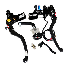 ชุดคันเบรกไฮดรอลิก Mokila สีแดง อลูมิเนียม พร้อมกระบอกสูบแม่ปั๊มบน สำหรับมอเตอร์ไซค์  สำหรับการดัดแปลงและอัปเกรด - Product Image 5