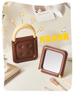 Creative Cute Single-Sided <b>Compact</b> Portable Cosmetic <b>Mirror</b> High Value Beauty <b>Mirror</b> Cartoon Chocolate Modeling Cute <b>Mirror</b> - Product Image 6